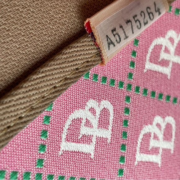 DOONEY & BOURKE Canvas Leather Tassel Tote Satchel RARE pink with white leather - Picture 13 of 16